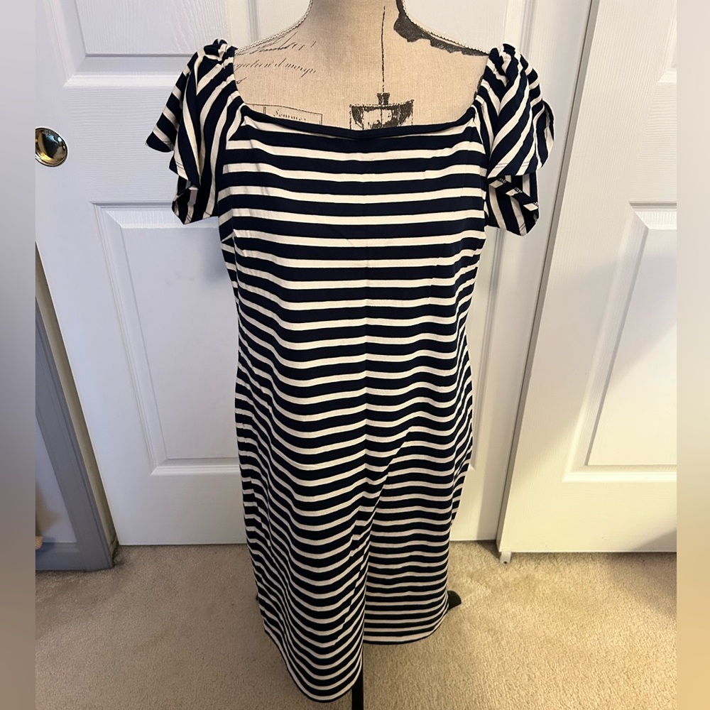 Ralph Lauren Navy and White Striped Dress